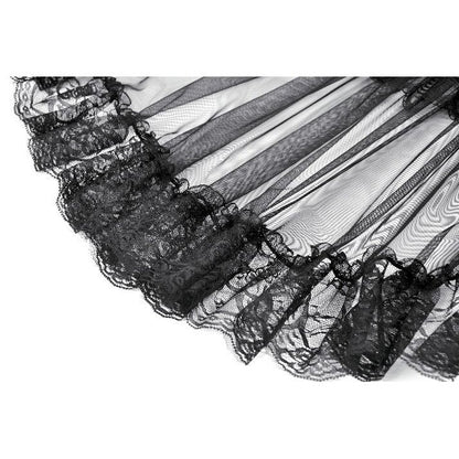 Dark in Love Morwenna Gothic Lace Ruffle Capelet