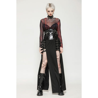 Dark in Lia Punk Love Patent Leather Waist Corset with Metal Accents