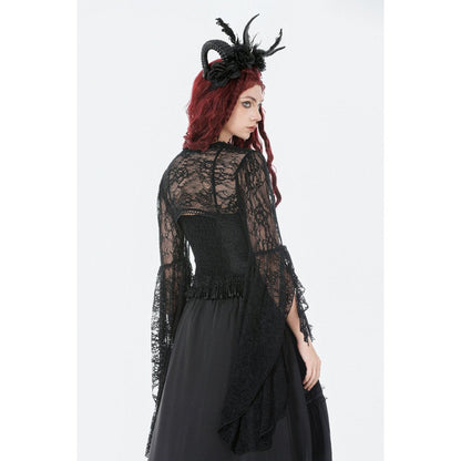 Dark In Love Lilith 3D Lace Bell Sleeve Cape
