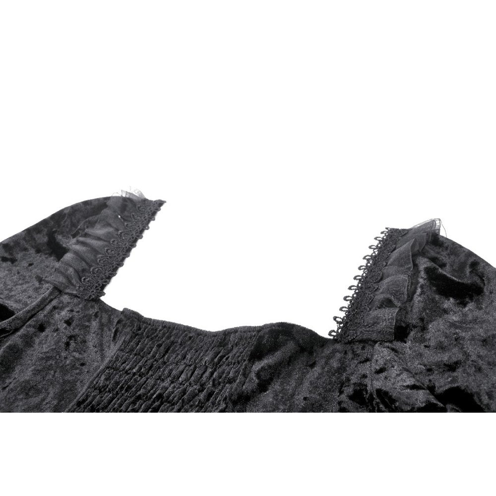 Dark in Love Seraphina Velvet Lace Goth Dress