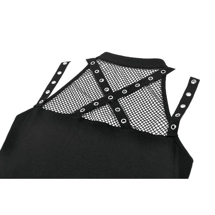 Dark in Love Ruth Mesh Strap Gothic Sleeveless Top