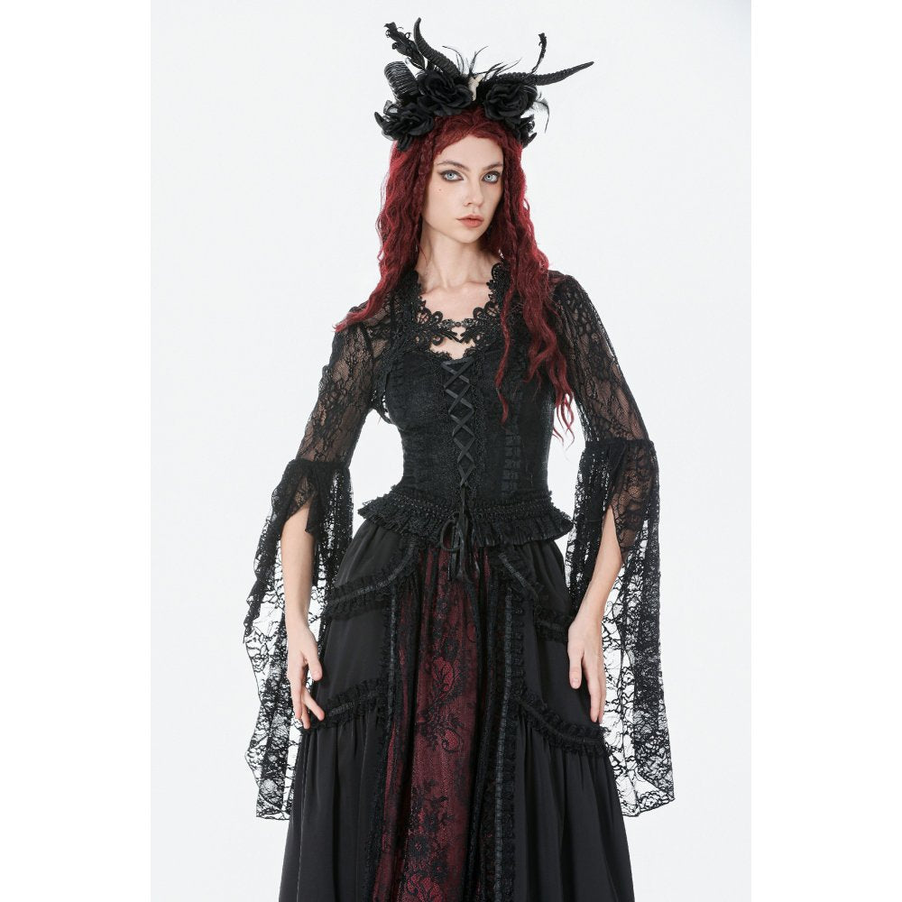 Dark In Love Lilith 3D Lace Bell Sleeve Cape