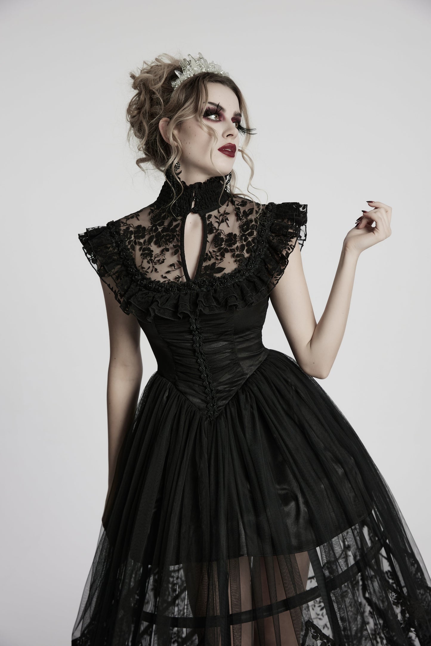 Punk Rave Seraphina Goth Flying Sleeve Dress