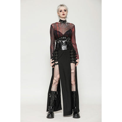 Dark in Lia Punk Love Patent Leather Waist Corset with Metal Accents