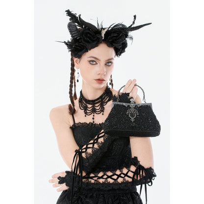 Dark In Love Celestine Vintage Beaded Gilded Evening Bag