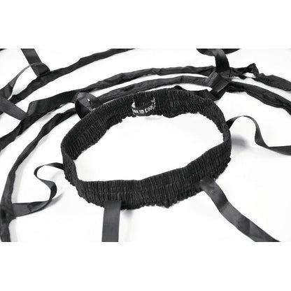 Dark in Love Gothic Hoop Cage Skirt with Lace Trim in Black