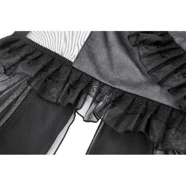 Dark in Love Seraphina Tiered Mesh & Ruffle Goth Layer Dress