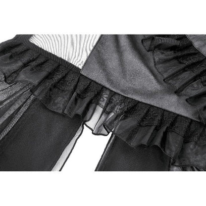 Dark in Love Seraphina Tiered Mesh & Ruffle Goth Layer Dress