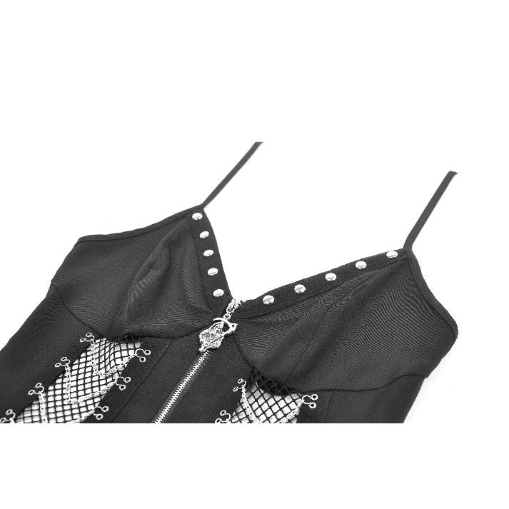 Dark in Love Punk Sleeveless Spiked Dress