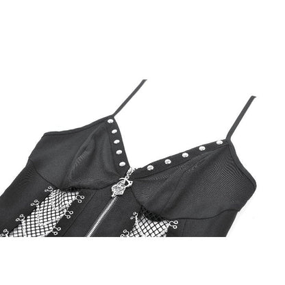 Dark in Love Punk Sleeveless Spiked Dress