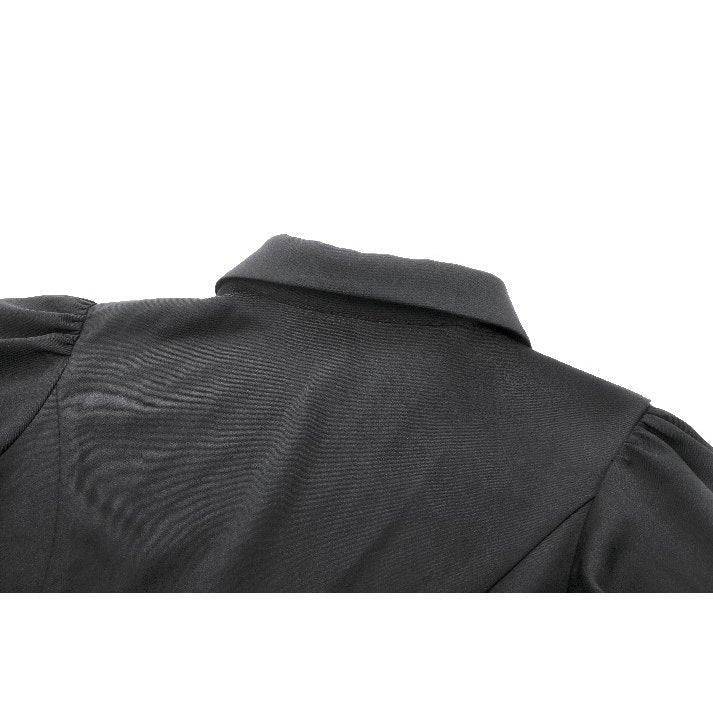 Dark in Love Viktoria Lace Ruffle Gothic Blouse in Black