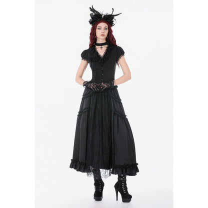 Dark in Love Belladonna Floor-Length Goth Skirt