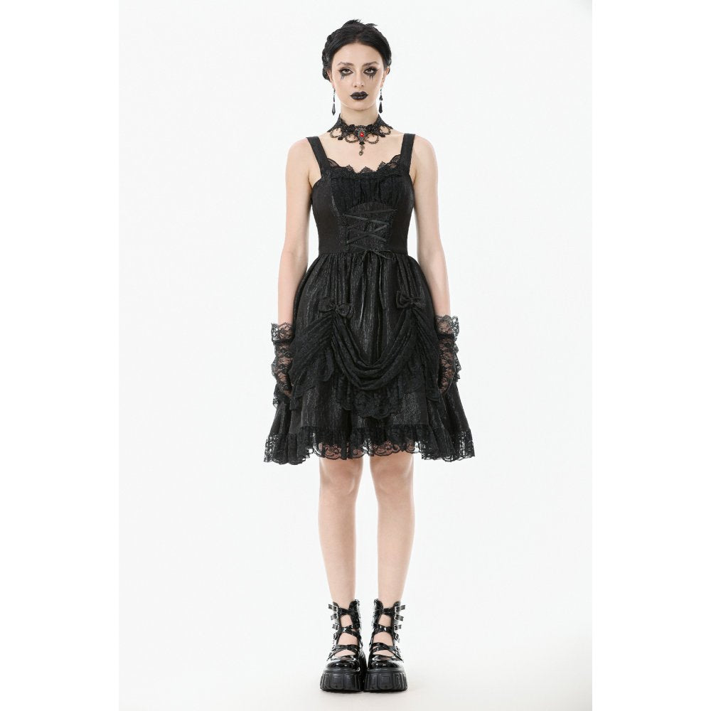 Dark in Love Shadow Lament Ruched Lolita Dress