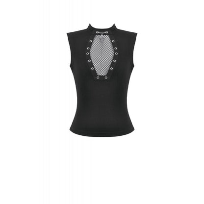 Dark in Love Punk Coffin Mesh Panel Top