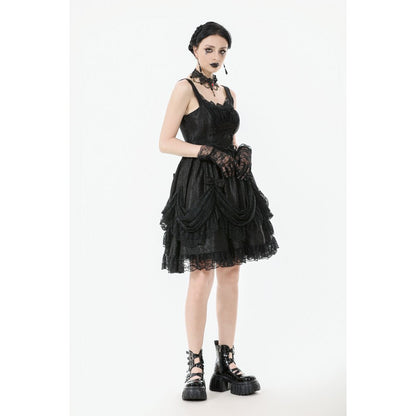 Dark in Love Shadow Lament Ruched Lolita Dress