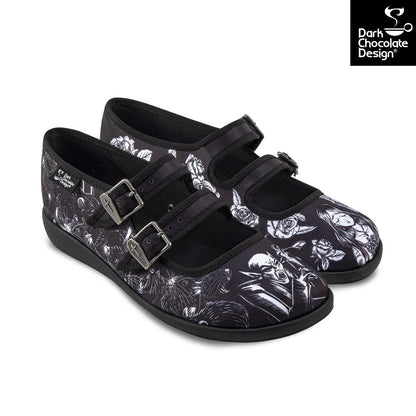 Chocolaticas® Death Stalks Gothic Mary Jane Flats