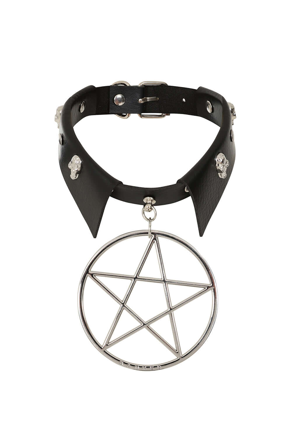 Banned Apparel Restrict Pentagram Chocker