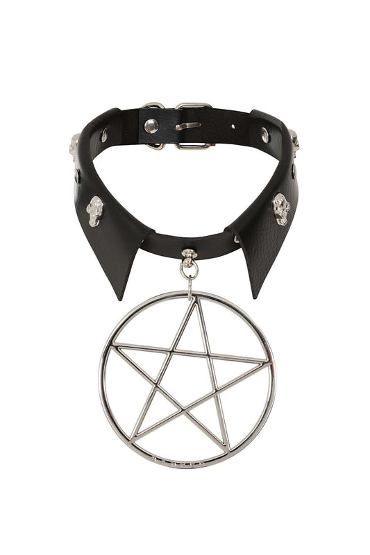 Banned Apparel Restrict Pentagram Chocker