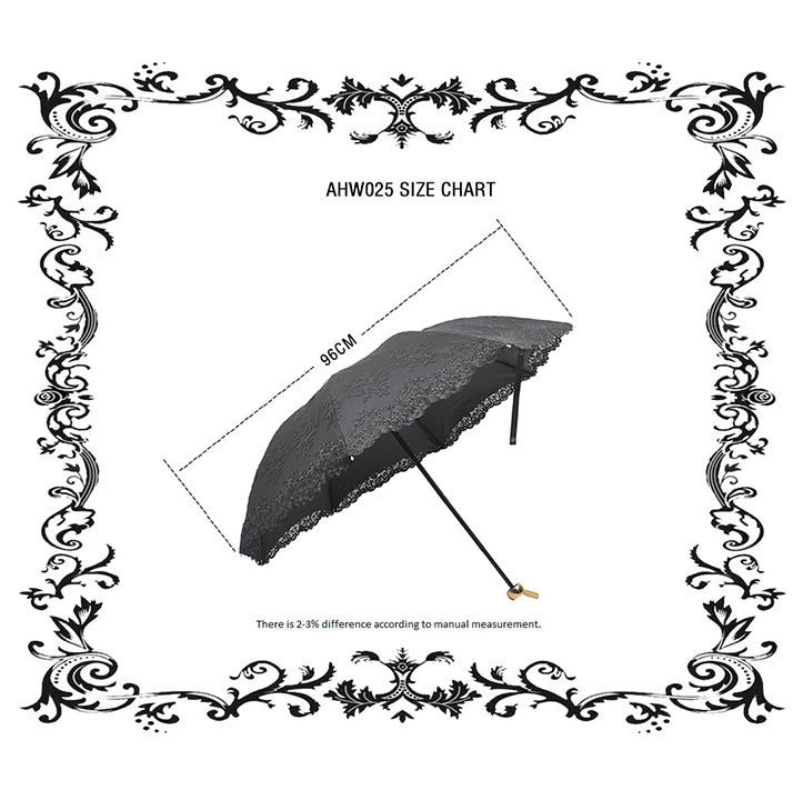 Dark in Love Axelle Lacey Telescopic Umbrella