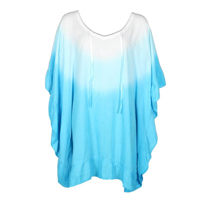 Ombre Dyed Poncho Tunic