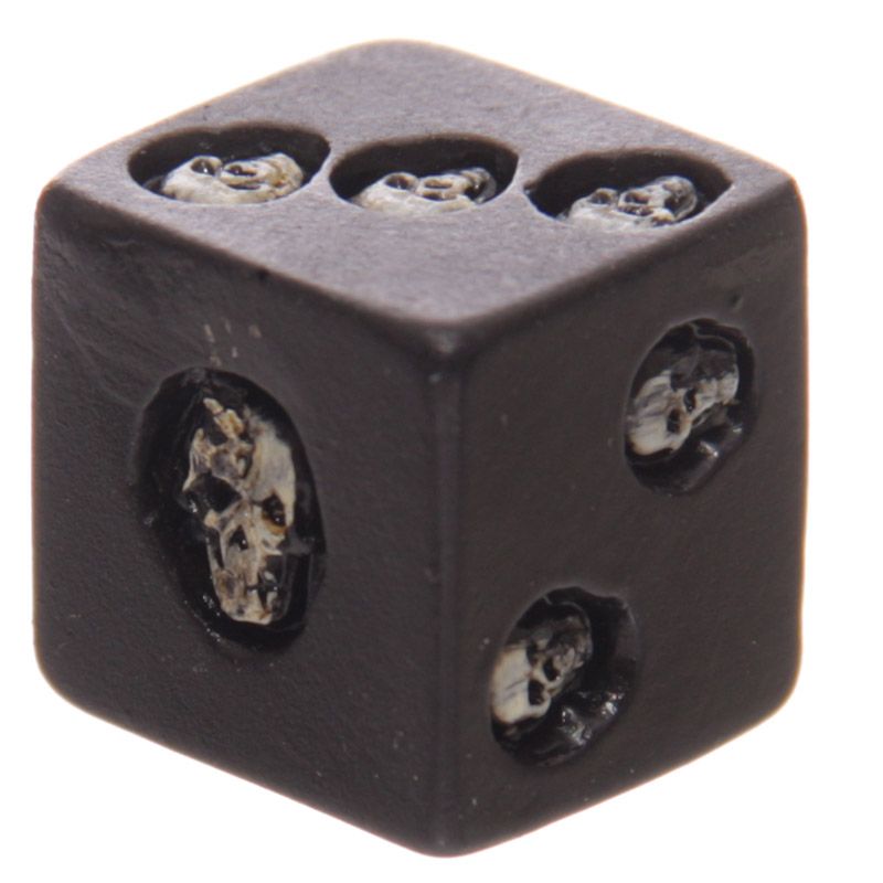 Gothic Gifts Black Skull Dice - Pack of 5