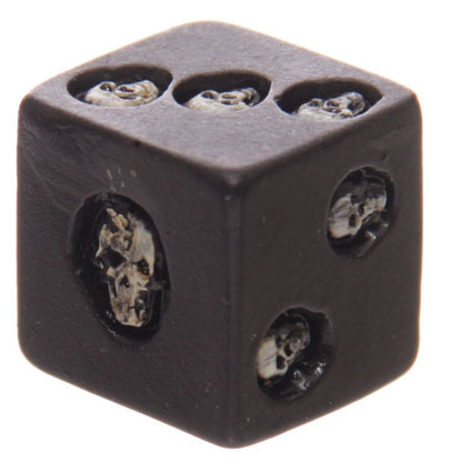 Gothic Gifts Black Skull Dice - Pack of 5