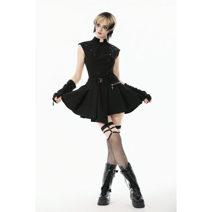 Dark in Love Cassia Buckled Pleated Dress
