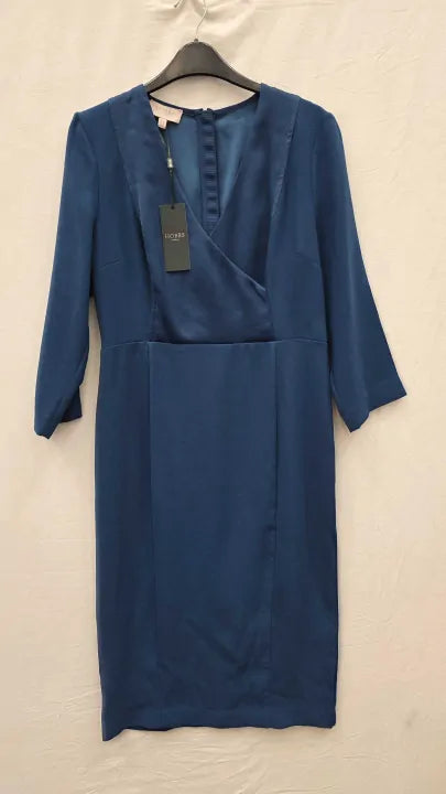 Hobbs London - Blue Saige Midi Dress  Size: Uk 10