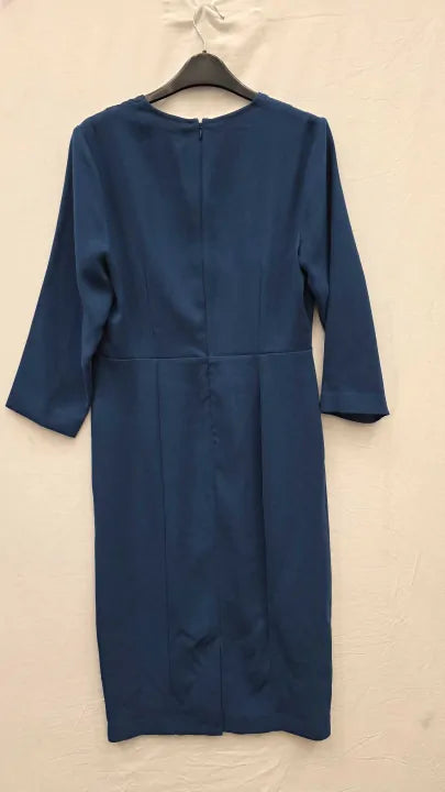 Hobbs London - Blue Saige Midi Dress  Size: Uk 10