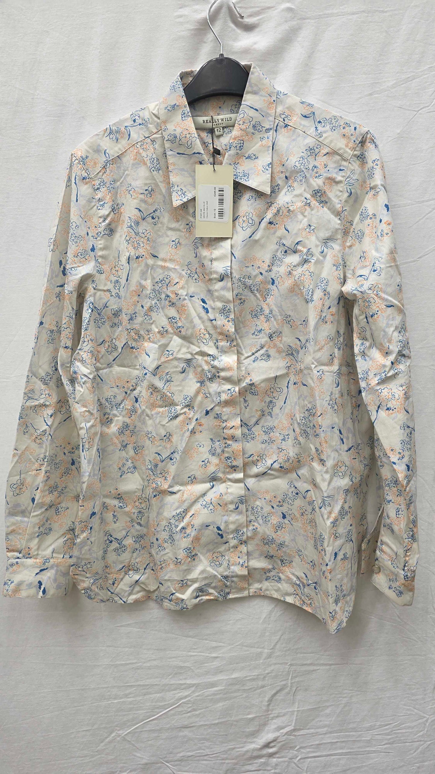 Really Wild Ivory Saville Liberty Printed Shirt Size: Uk 12