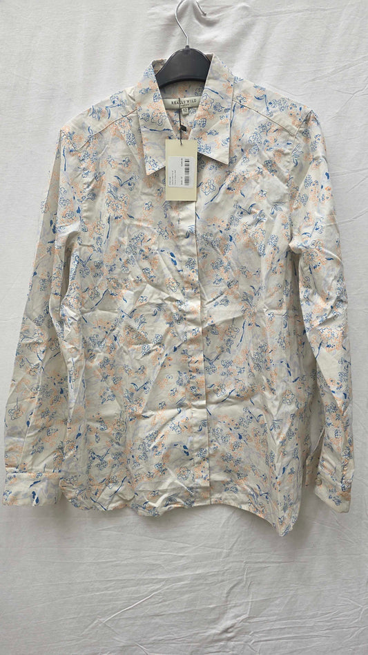 Really Wild Ivory Saville Liberty Printed Shirt Size: Uk 12