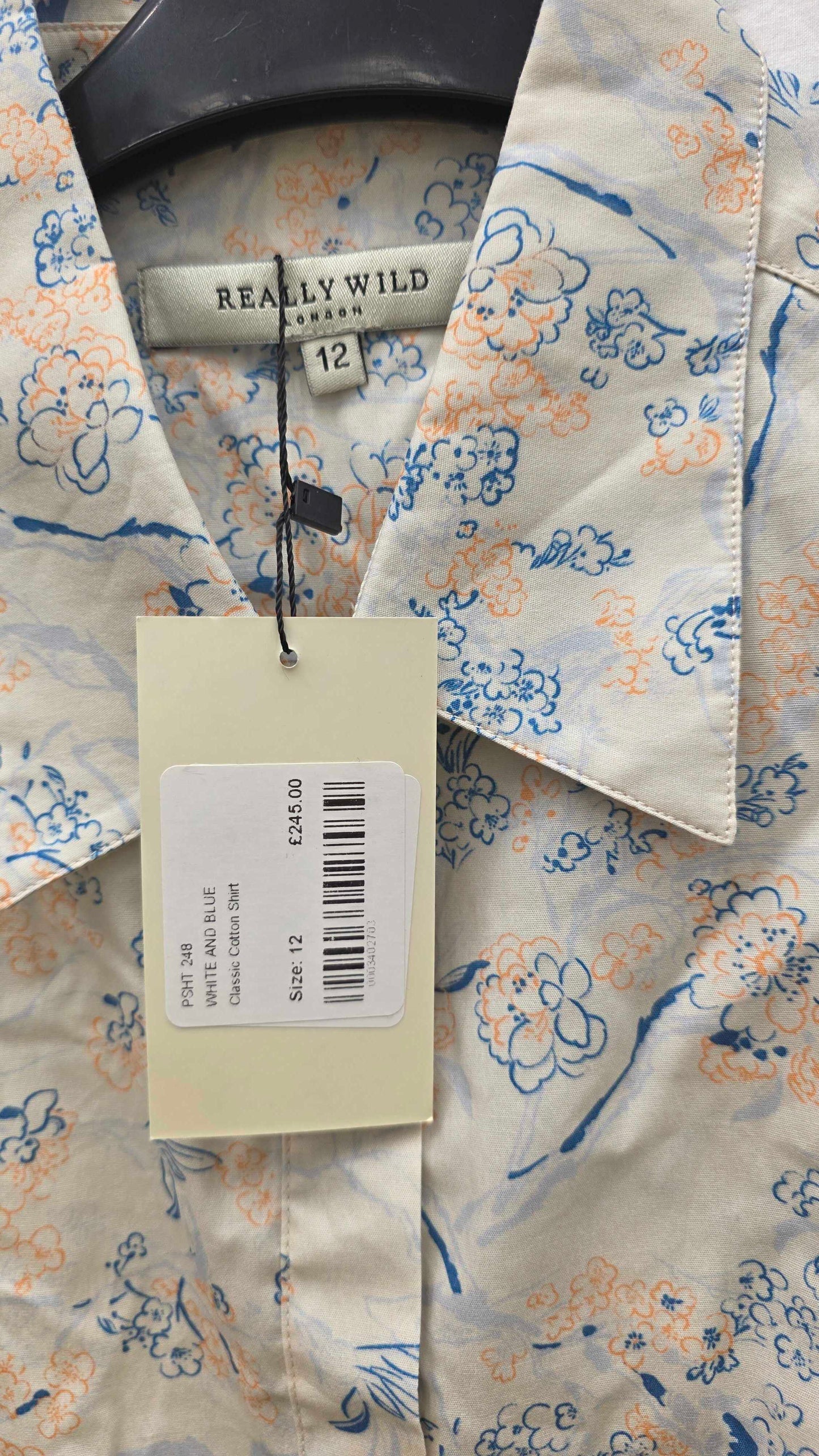 Really Wild Ivory Saville Liberty Printed Shirt Size: Uk 12