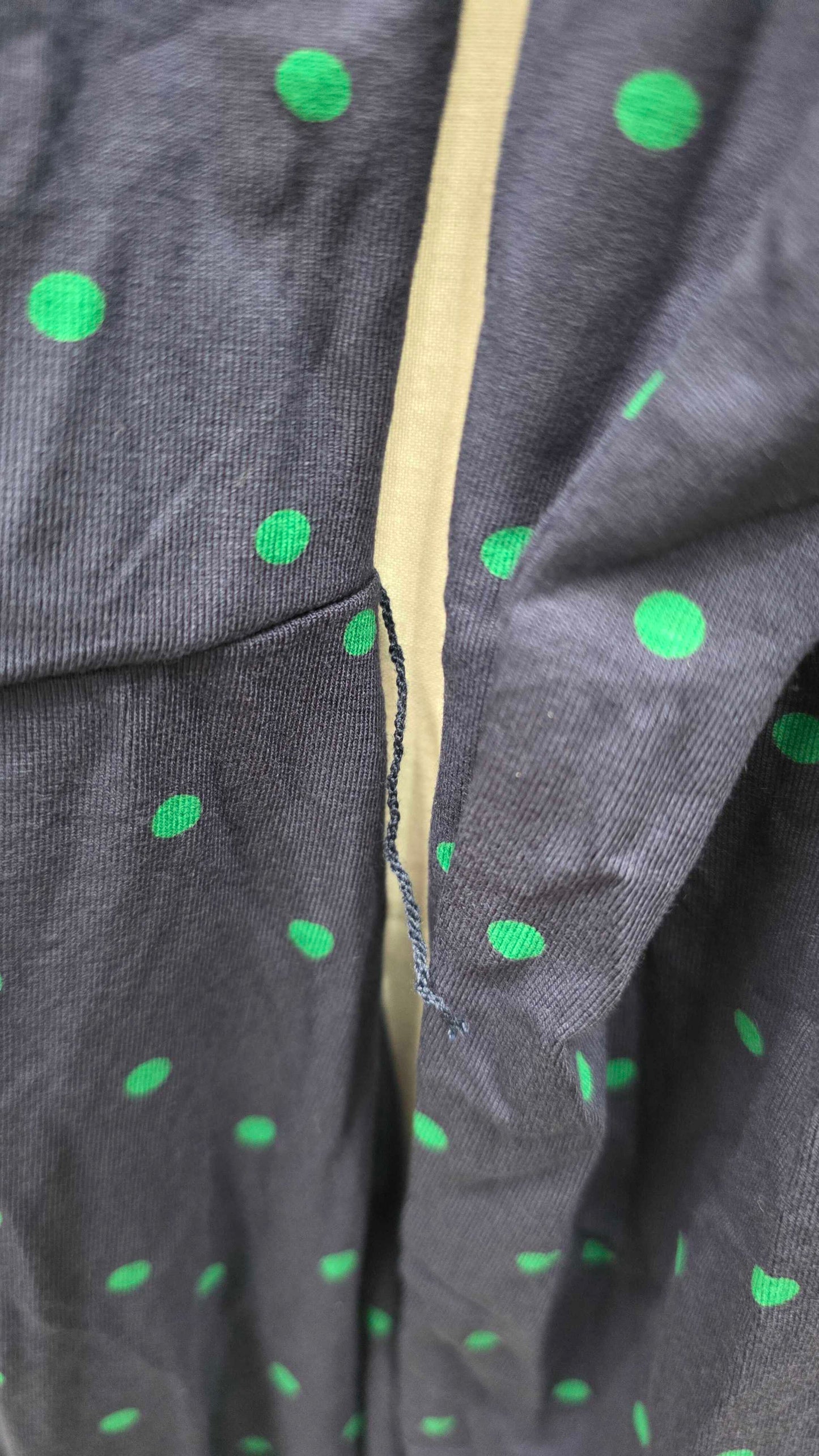 Khloe Navy And Green Spot Jersey Wrap Dress Size: Uk 12