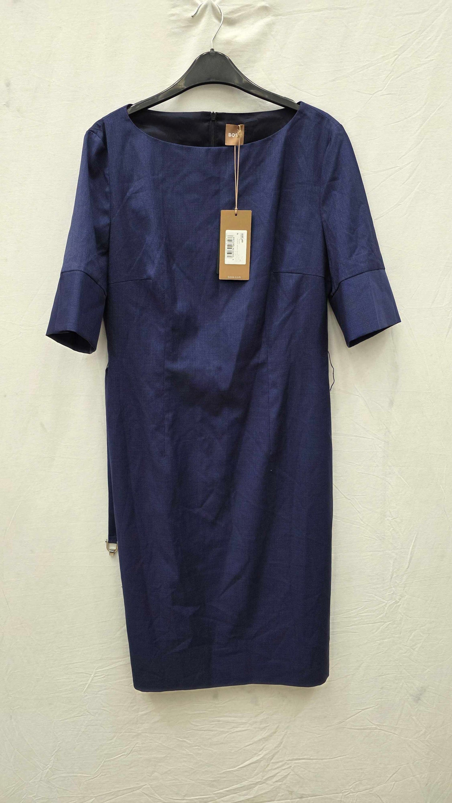 Boss Blue Dokos Wool Blend Dress Size: Uk 10