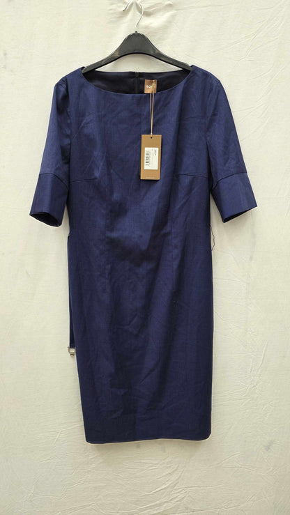 Boss Blue Dokos Wool Blend Dress Size: Uk 10