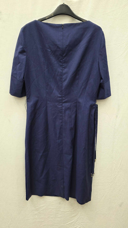 Boss Blue Dokos Wool Blend Dress Size: Uk 10