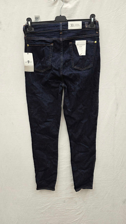 7 For All Mankind - Dark Indigo Aubrey Slim Jeans Size: 30