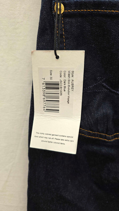 7 For All Mankind - Dark Indigo Aubrey Slim Jeans Size: 30