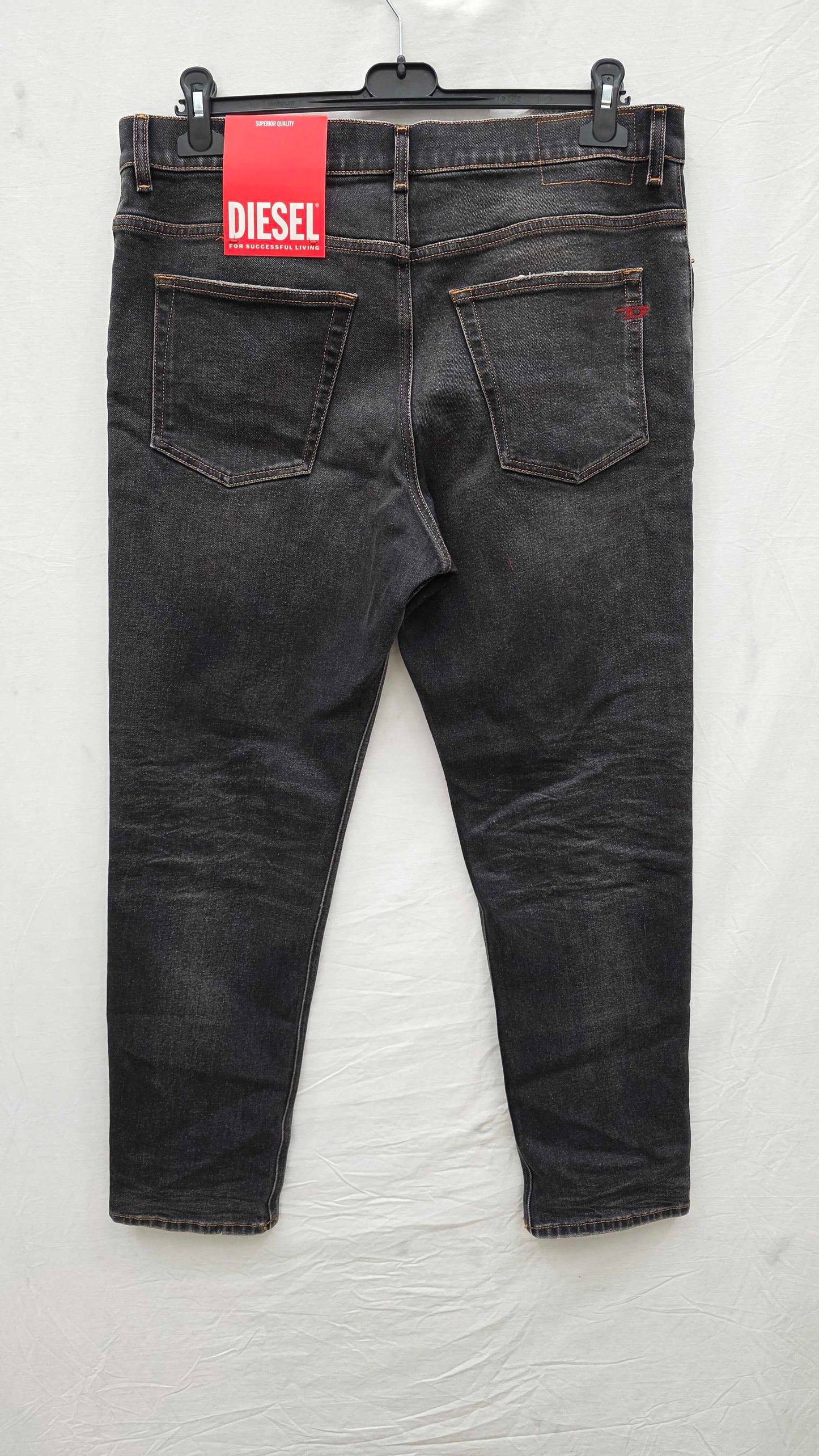Diesel Washed Black 2005 D-fining Straight Stretch Jeans Size: 34X30