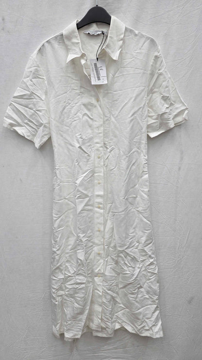 & Other Stories - Ivory Midi Shirt Dress Size: Small
