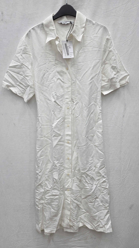 & Other Stories - Ivory Midi Shirt Dress Size: Small