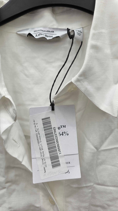 & Other Stories - Ivory Midi Shirt Dress Size: Small