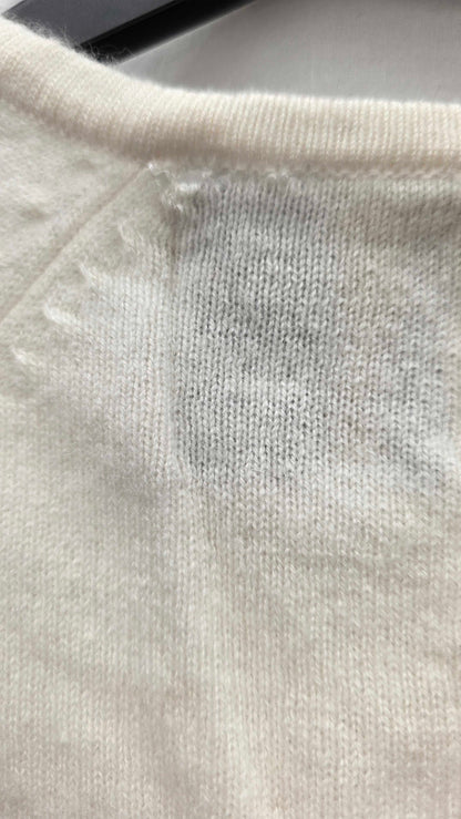 Scott & Scott London-button Back Crew Cream Size: Uk 10