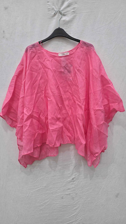 Mango - Baby Pink Poncho Top Size: One Size