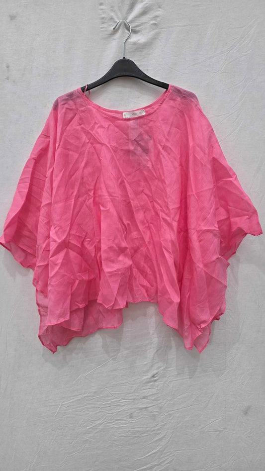 Mango - Baby Pink Poncho Top Size: One Size