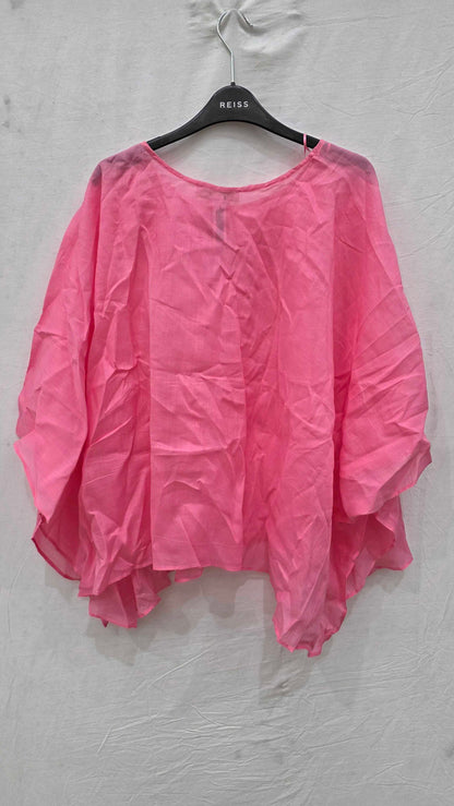 Mango - Baby Pink Poncho Top Size: One Size