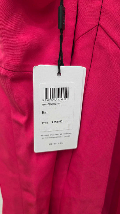 Reiss - Pink Vienna Midi Dress Size: Uk 8