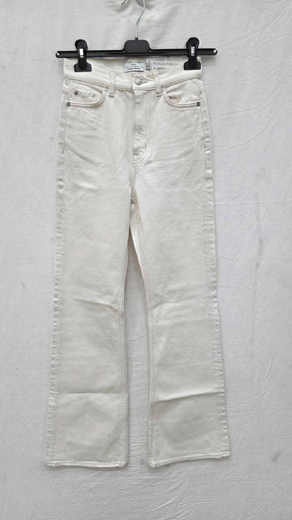 & Other Stories - White High Rise Flared Jeans Size: 24X32