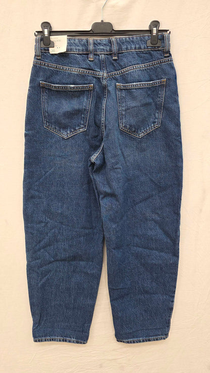 Mango Blue-blue High-waist Jeans Size: Uk 8
