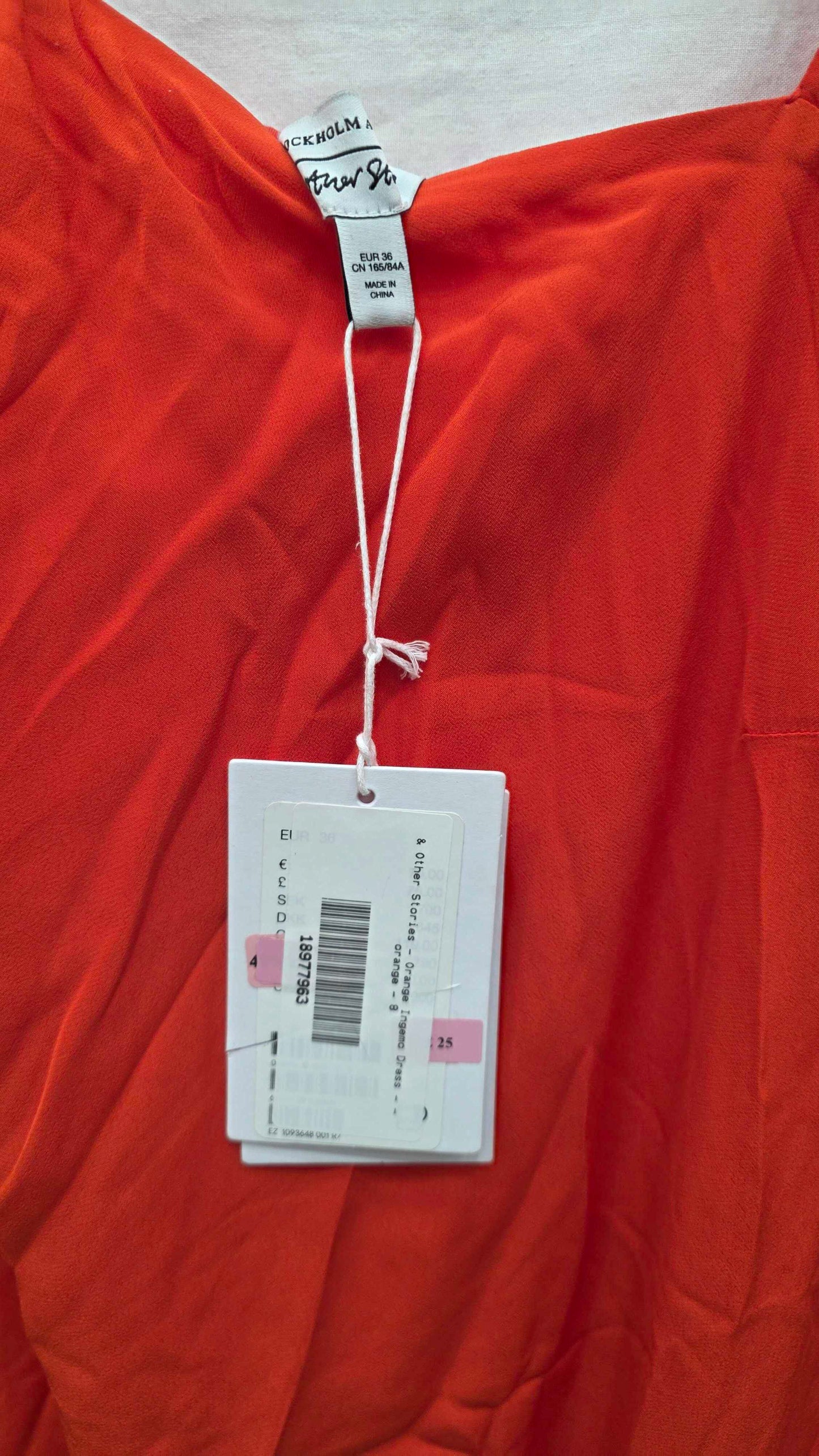 & Other Stories - Orange Ingemo Dress Size: Uk 8